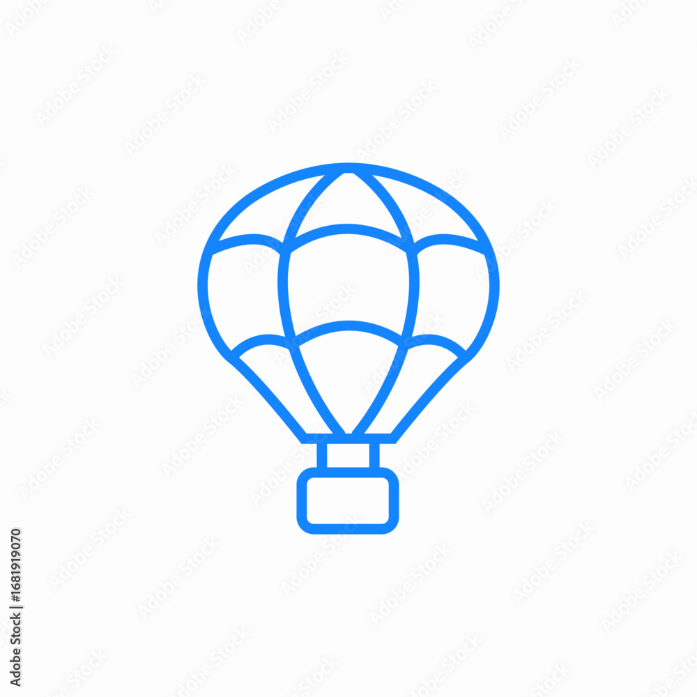 Fototapeta premium hot air balloon icon sign vector