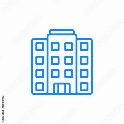 hotel building facility icon sign vector