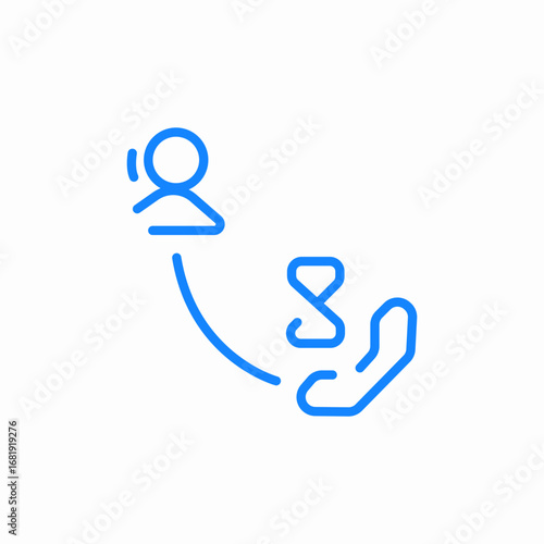 incoming voice call icon sign vector
