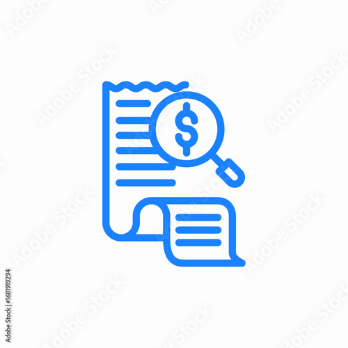 inspect invoice icon sign vector