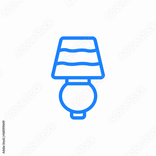 lamp table icon sign vector