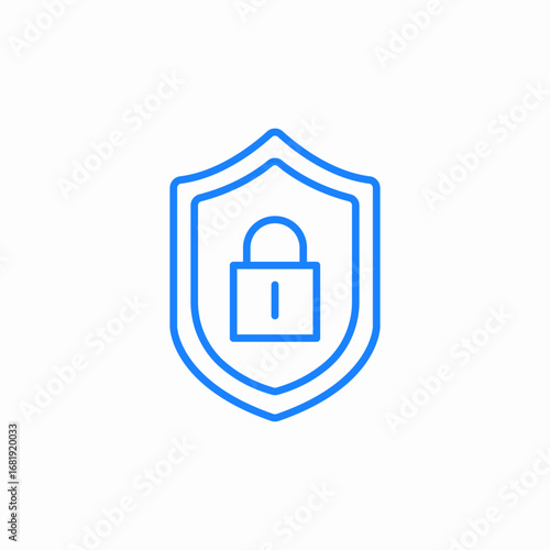 locked protected icon sign vector