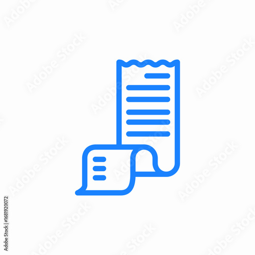 log receipt icon sign vector