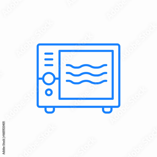 microwave oven icon sign vector