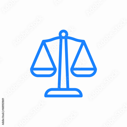 scale balance icon sign vector