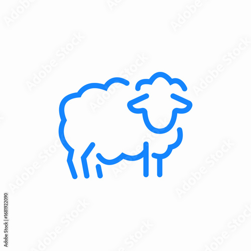 sheep animal icon sign vector