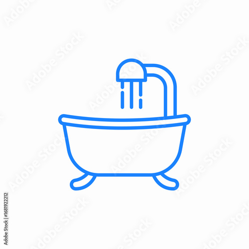 shower tube icon sign vector
