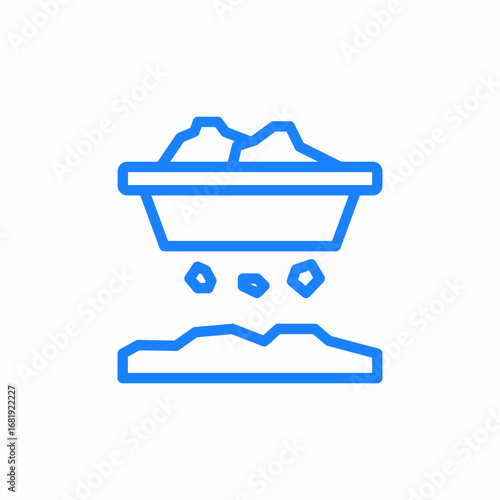 sifting flour sand icon sign vector