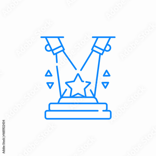 spotlight celebrity award icon sign vector
