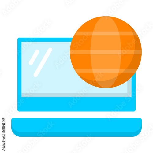 Remote Work Setup Vector Icon