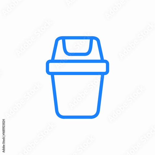 trash bin icon sign vector