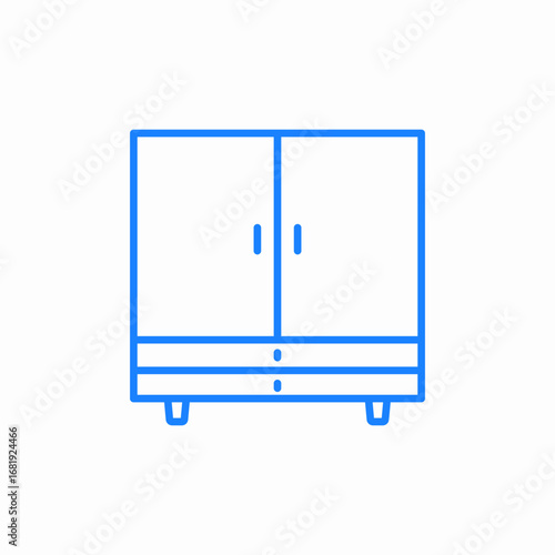 wardrobe closet icon sign vector
