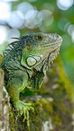 Wallpaper Mural Green iguana on a tree Torontodigital.ca