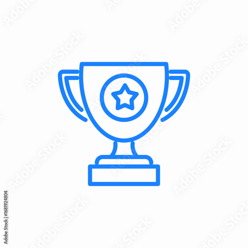 winner cup achieve icon sign vector