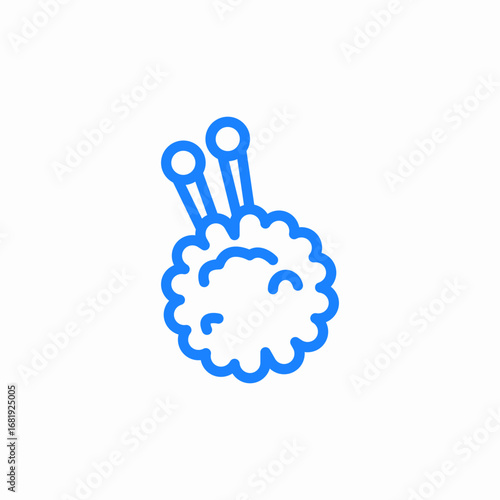 yarn wool icon sign vector