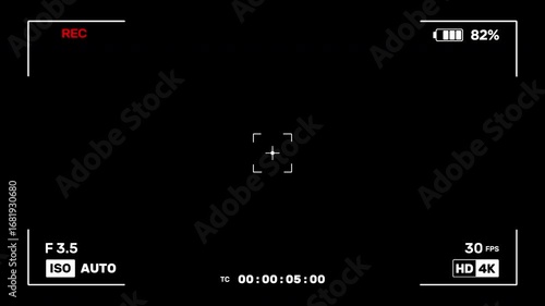 Camera Recording Screen 4K with Alpha Chanel, 30 fps.