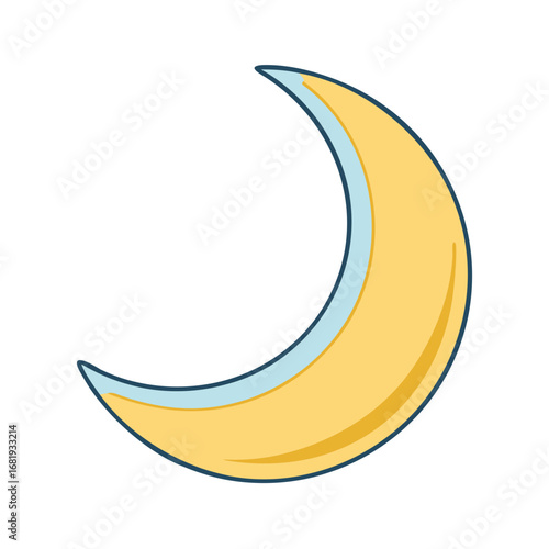 Cartoon illustration showing the phases of the moon from new to full