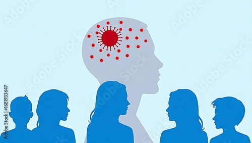 Wallpaper Mural Measles outbreak as a very contagious disease medical concept as a person with a viral illness infection spread as Koplik spots on the skin and the dangers of spreading the infectious virus.. Torontodigital.ca