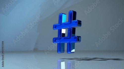 Blue Icon Symbolizing Social Media Network Tag