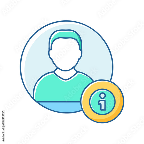 User icon design with multiple variation in color and different application states