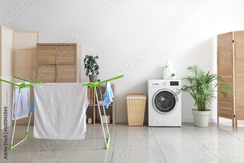 Interior of laundry room wi...