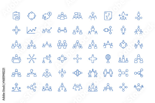 Vector art of business organization and team icons