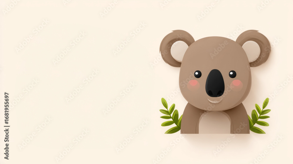 Naklejka premium Why save the koalas: conservation infographic banner with cute koala design