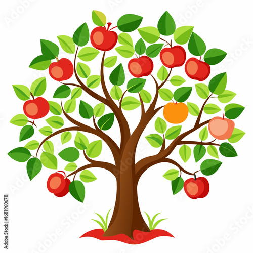 apple tree with red apples