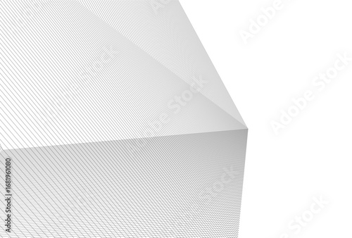 Abstract architectual drawing vector 3d illustration