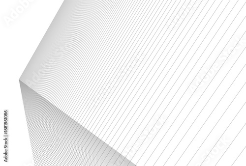 Abstract architectual drawing vector 3d illustration