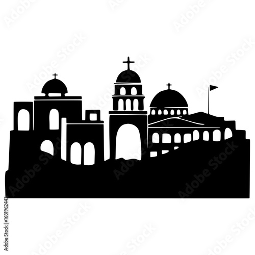 Barcelona Skyline sillouette
