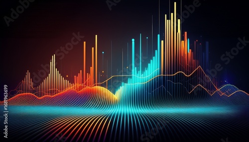 histograms abstract background with lines
