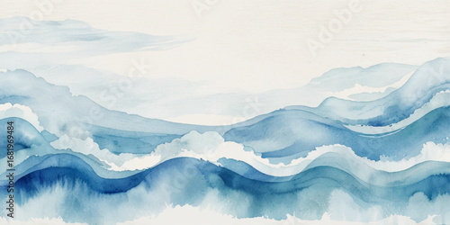 Sea water ocean wave vector background. Blue water ocean sea wave seamless background. Water  ocean wave white and soft blue aqua, teal texture.

