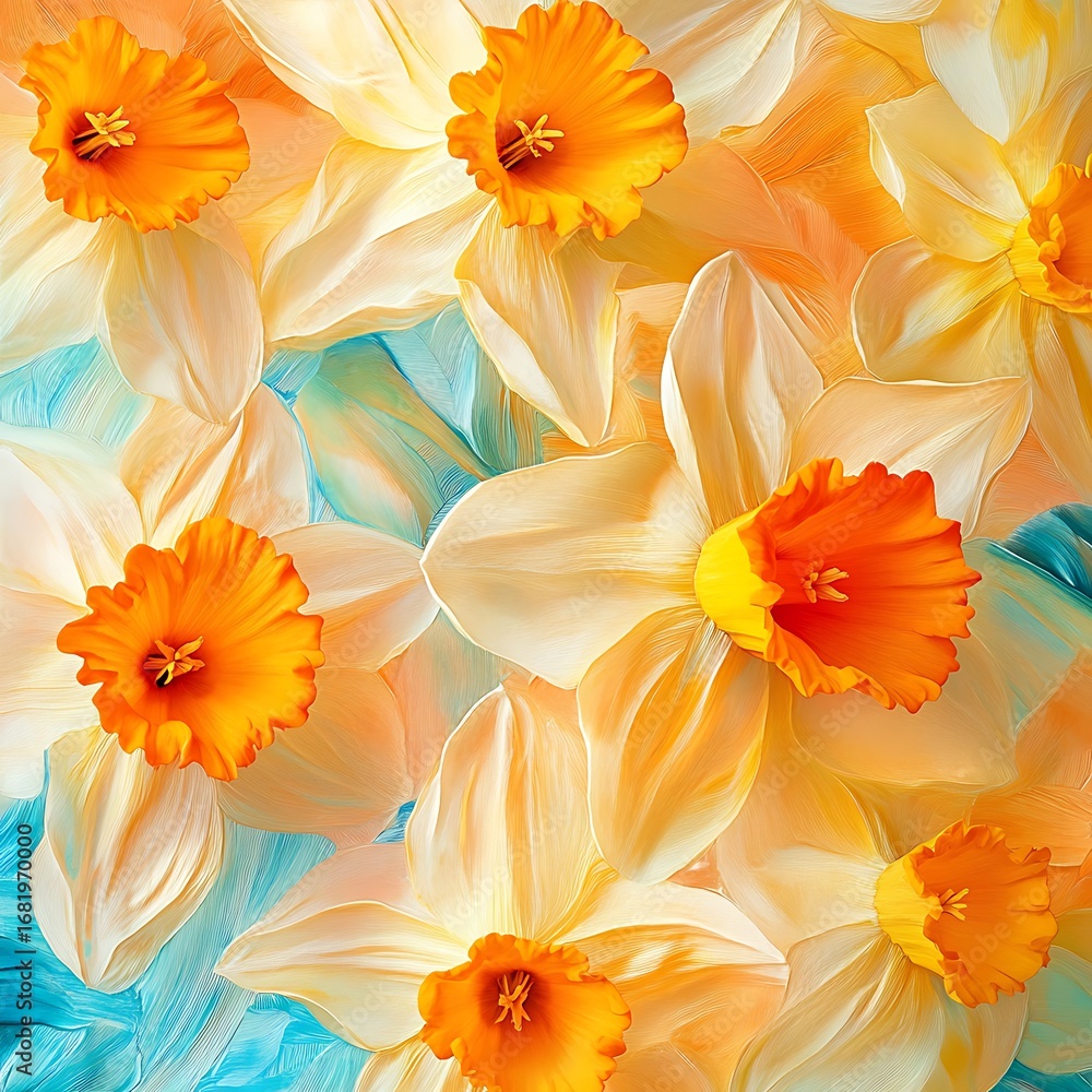 Obraz premium Lovely daffodil blossoms shining beautifully in natural springtime charm picture