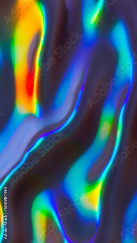 Abstract rainbow spectrum bubbles, colorful holographic liquid waves, neon iridescent texture background