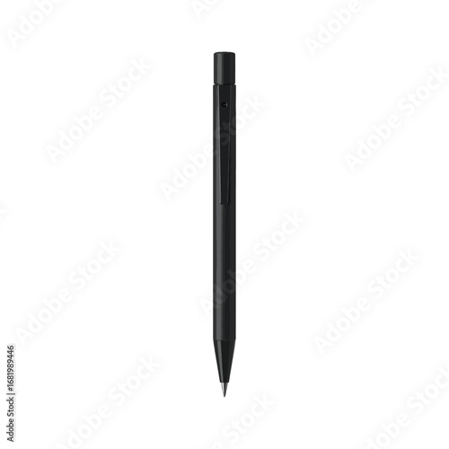 Modern black digital stylus pen for creative drawing and precise writing, isolated on a clean white background, emphasizing sleek design and essential technology