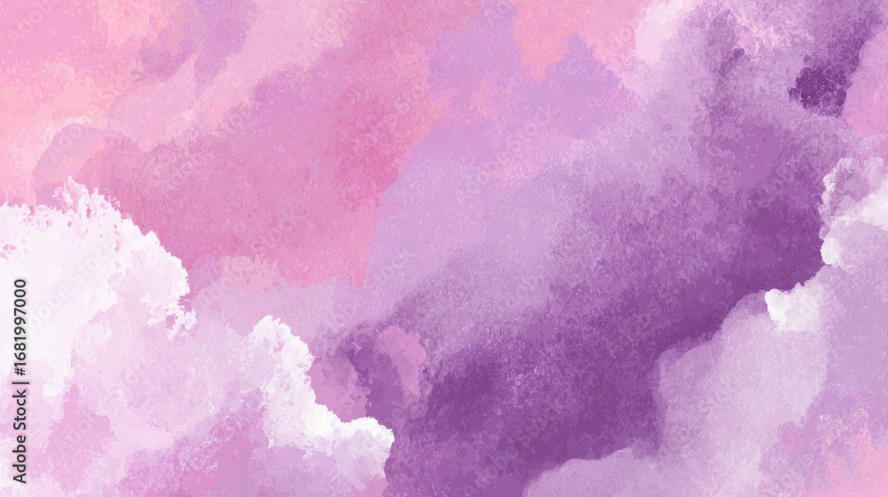 Fototapeta premium Soft pink and purple clouds blend seamlessly in this abstract background, creating dreamy and serene atmosphere. gentle hues evoke feelings of calmness and tranquility