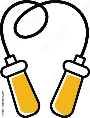 Jump rope icon isolated on white background, a simple and modern vector illustration for fitness, exercise, cardio workout, and healthy lifestyle, perfect for sport and training designs