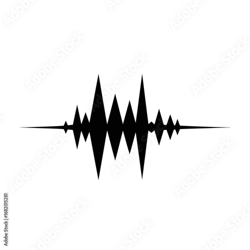 Abstract Sound Wave Graphic, Audio Frequency Visualizer.