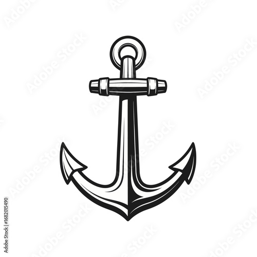 Classic Ship Anchor Illustration.