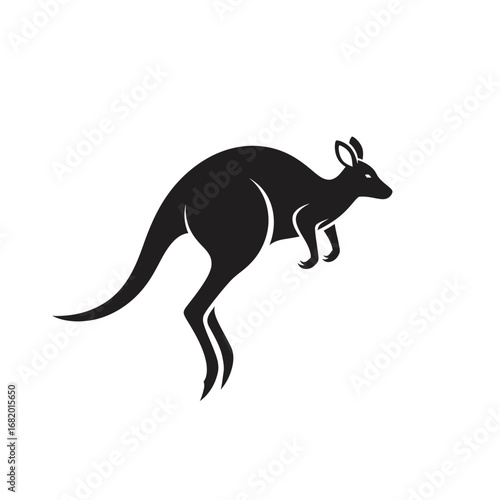Dynamic Kangaroo Silhouette - Powerful and Agile Australian Marsupial.