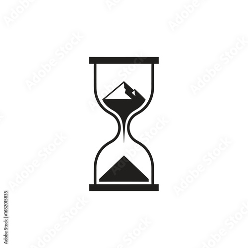 Hourglass Mountain - Time and Nature Concept.
