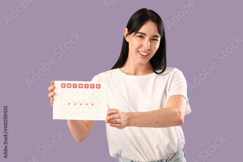 Young woman with menstrual ...