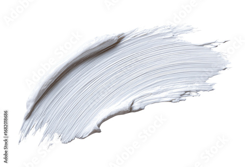 White paint stroke, smooth, textured