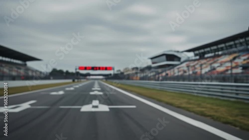 Wallpaper Mural Racing track green light signal indicates start to transportation competition Torontodigital.ca