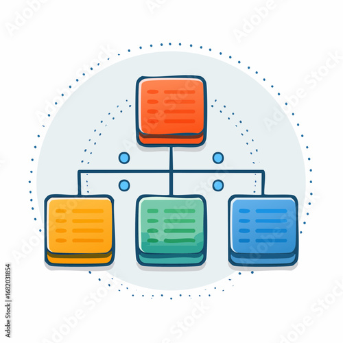 Colorful Hierarchical Structure Diagram
