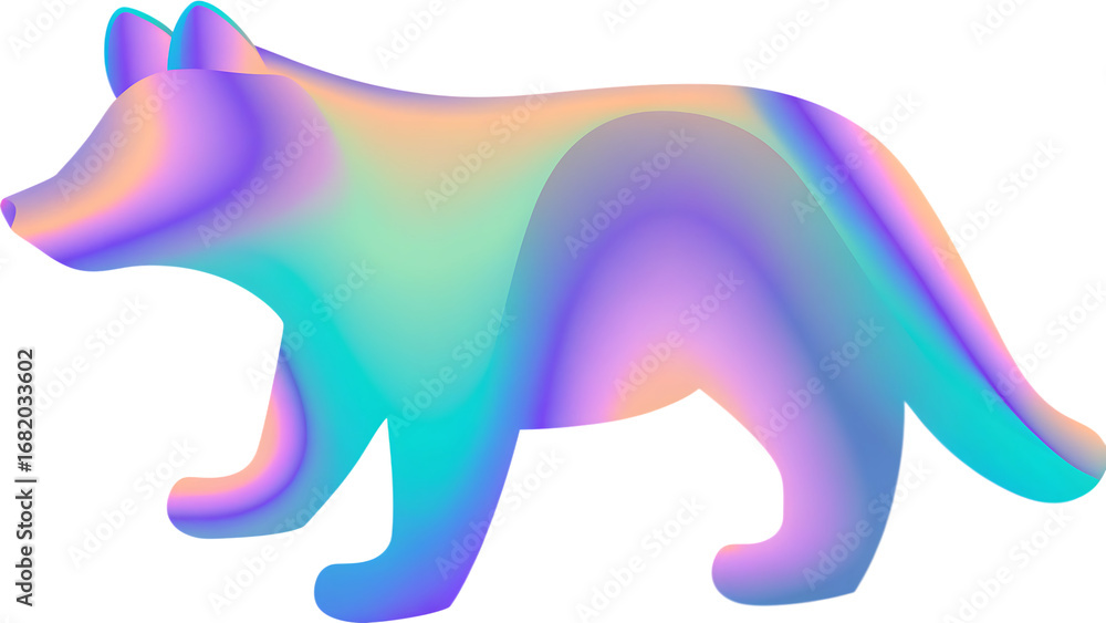 Fototapeta premium illustration of a feline isolated on white background, png, ai generated.