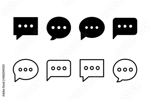 Chat icon logo design. speech bubble sign and symbol. comment icon. message