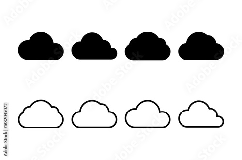 Cloud icon logo design. cloud sign and symbol