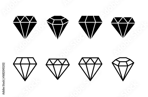 Diamond icon logo design. diamond gems sign and symbol